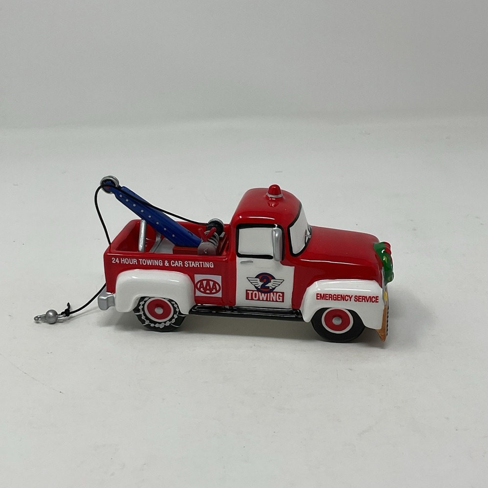 Dept 56 Snow Village Service Vehicle AAA Tow Truck Christmas 56.54959